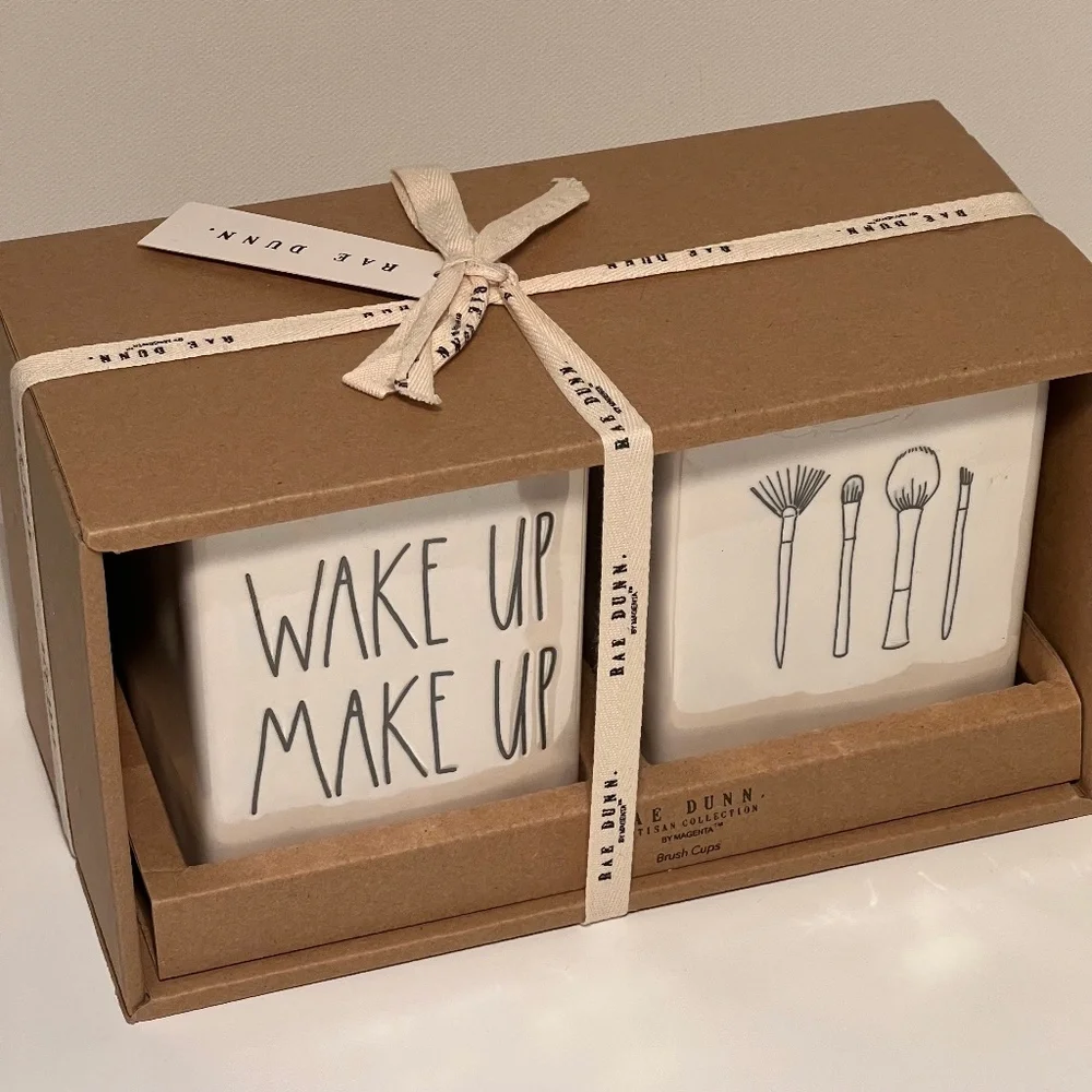 Rae Dunn Ceramic Brush Holder Cups for Makeup